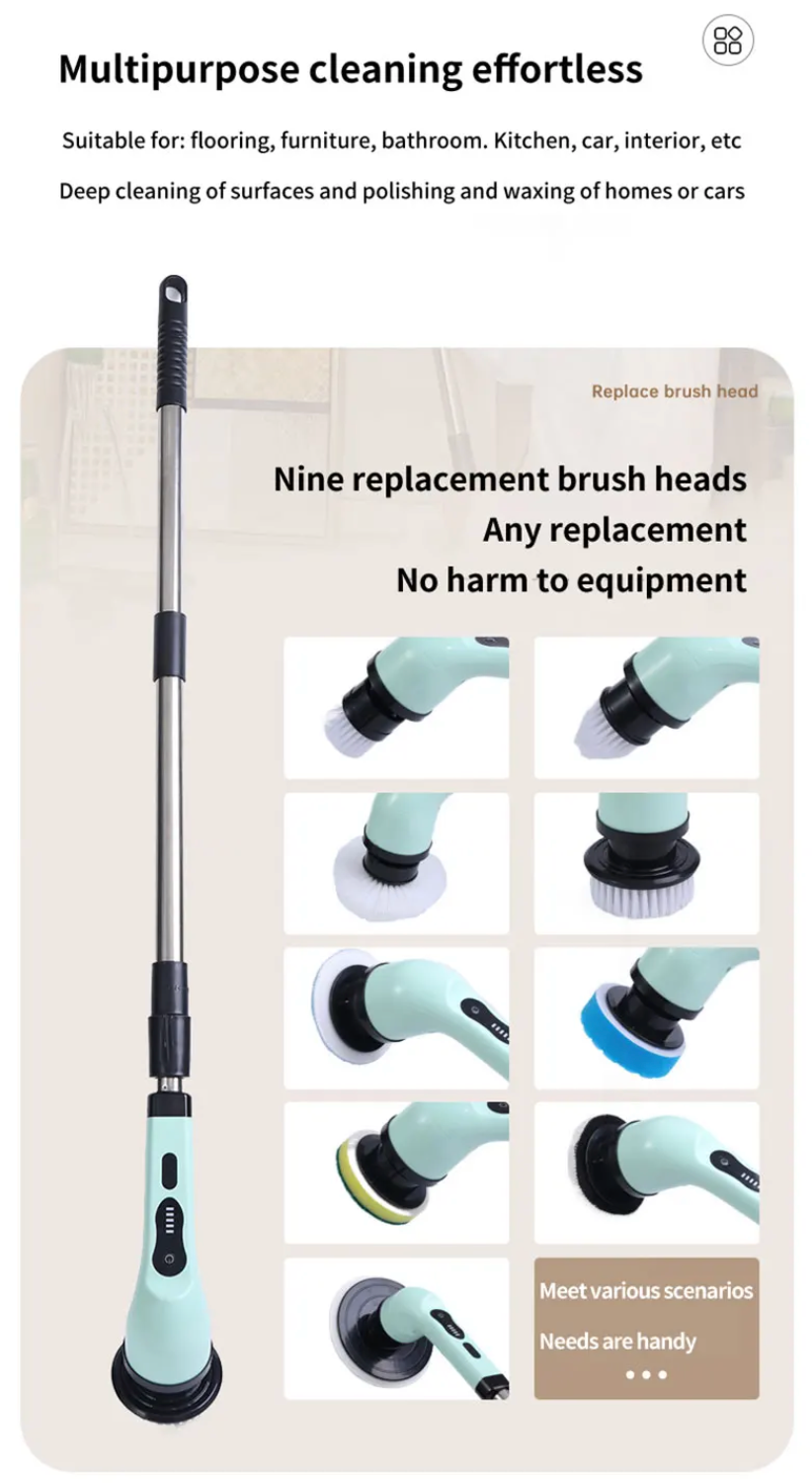 SavvyScrub Pro - Multi-functional electric cleaning brush